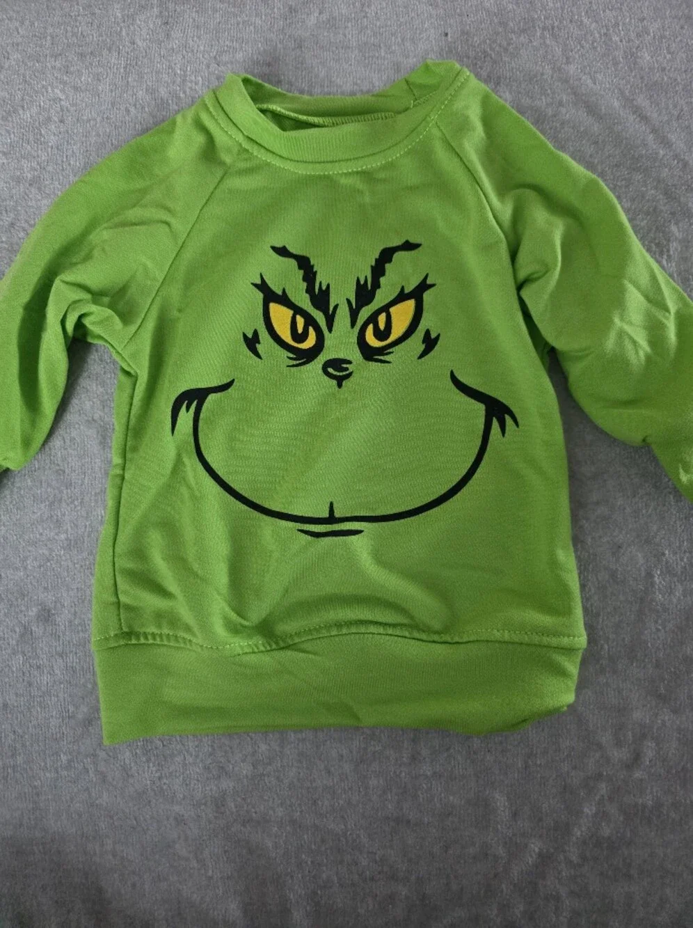 Kids Green Grinch Face Drawstring Sweatpants